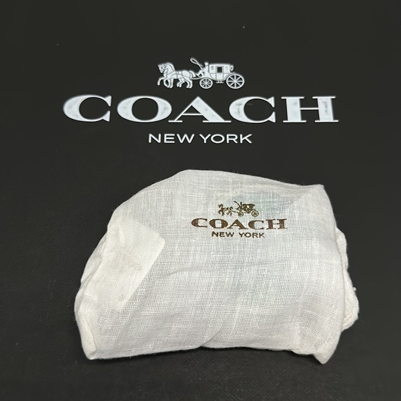 Coach Earth Globe Planet Keychain Leather Bag Charm Silver FOB F54912 NWT - Picture 7 of 7